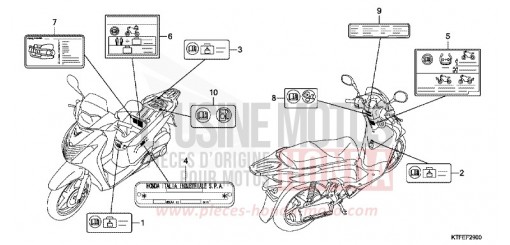 CAUTION LABEL SH150RC de 2012